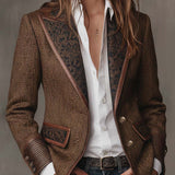 Diana | Blazer con paneles estampados en contraste