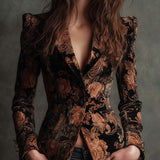 Fernanda | Blazer sastre con estampado floral barroco