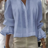 Nora | Blusa de Algodón Plisada Elegante