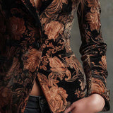 Fernanda | Blazer sastre con estampado floral barroco