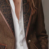 Diana | Blazer con paneles estampados en contraste