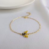 Aurora | Pulsera ajustable con abeja de oro