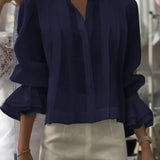 Nora | Blusa de Algodón Plisada Elegante