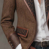 Diana | Blazer con paneles estampados en contraste