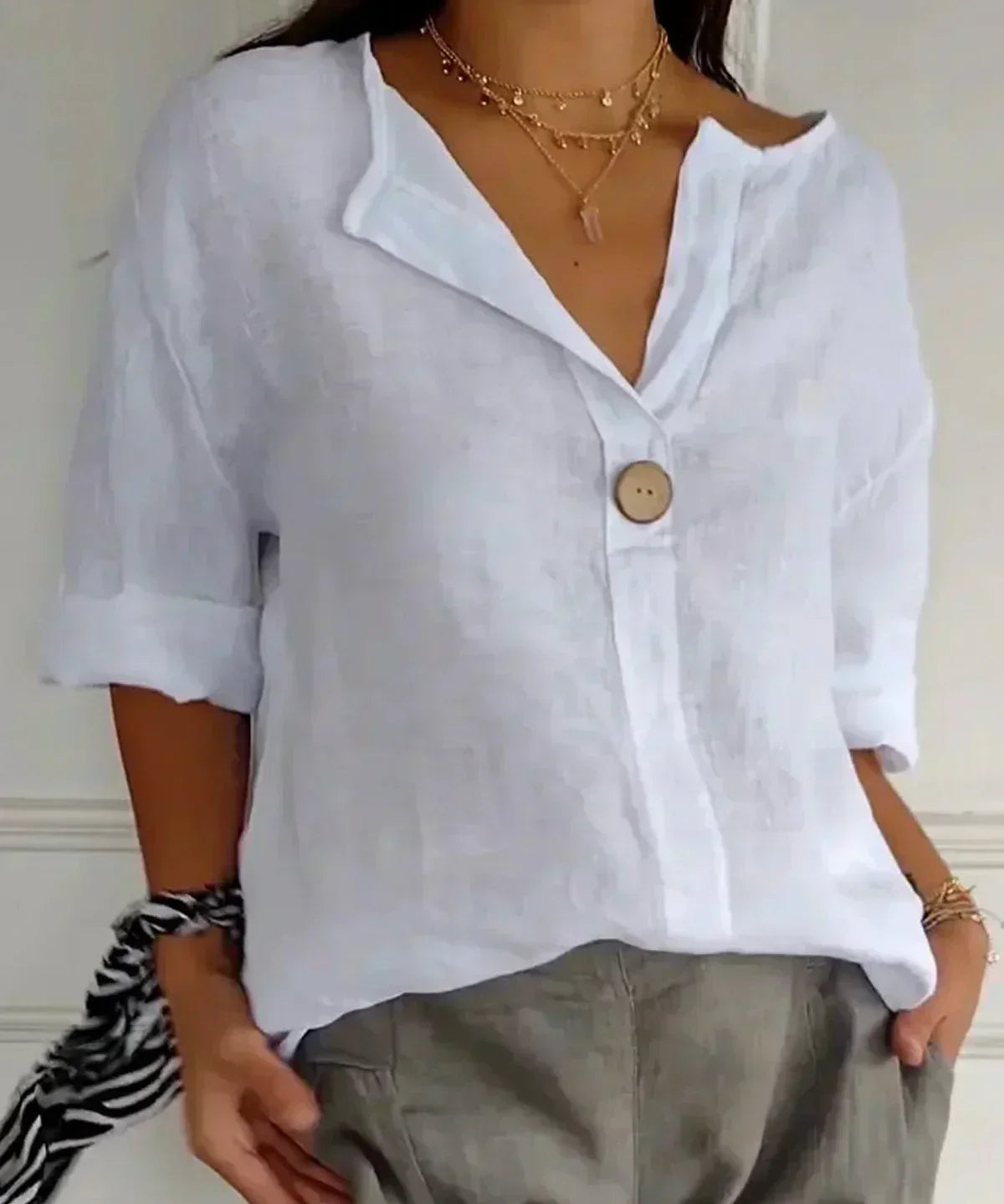 Kamila | Blusa holgada con escote en V