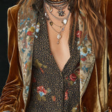 Juana | Blazer patchwork con flores vintage
