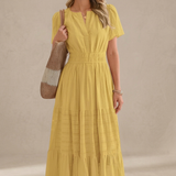 Emma | Maxi-vestido con cintura fruncida