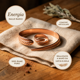 Jimena | Pulsera de cobre forjado con magnete