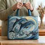 Guillermina | Bolso acolchado con delfines del océano