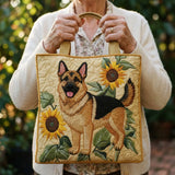 Norma | Bolso acolchado con pastor alemán y girasoles