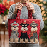 Marcela | Bolso acolchado con tres schnauzers