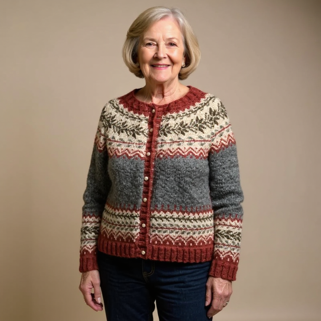 CATALINA | Cárdigan de Punto Abotonado Jacquard
