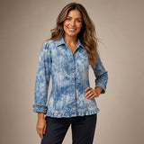 Sofía | Chaqueta de denim degradado con volantes