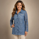 Jazmín | Blazer holgado con encaje floral