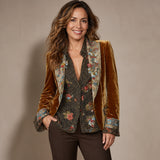 Juana | Blazer patchwork con flores vintage