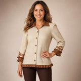 Esmeralda | Chaqueta bordada con volantes