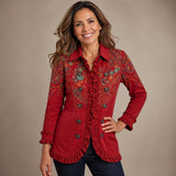 Victoria | Chaqueta estampada con volantes