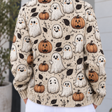 Itzel | Cárdigan punto con estampado Halloween