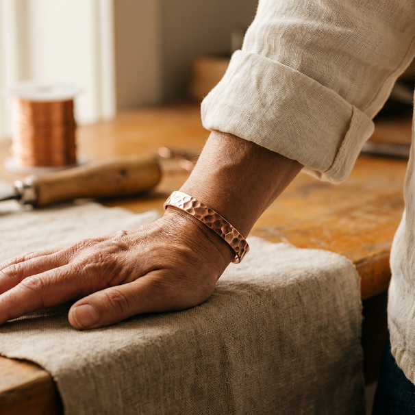 Emilia | Pulsera de cobre forjado con magnete