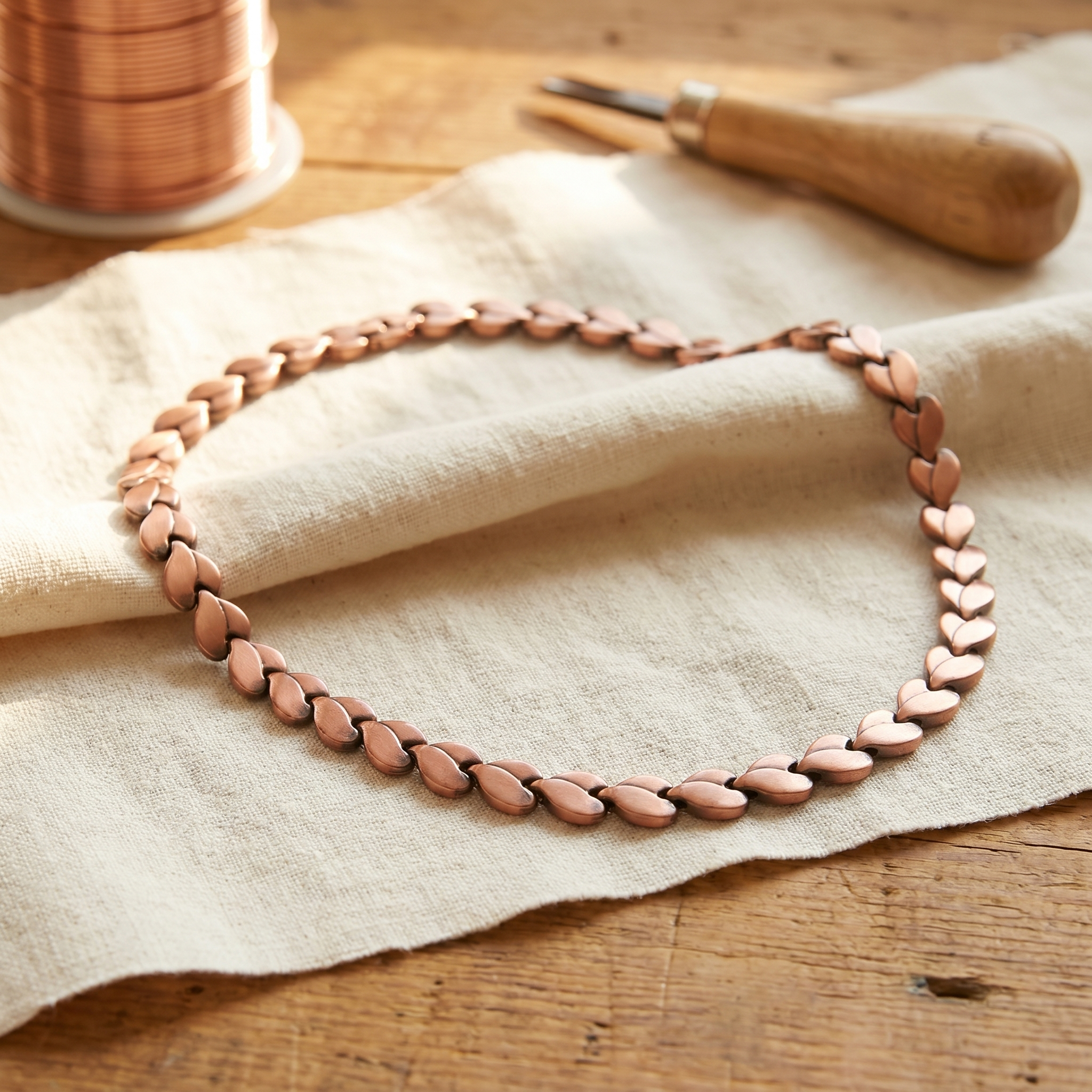 Erika | Collar de cobre forjado con magnete