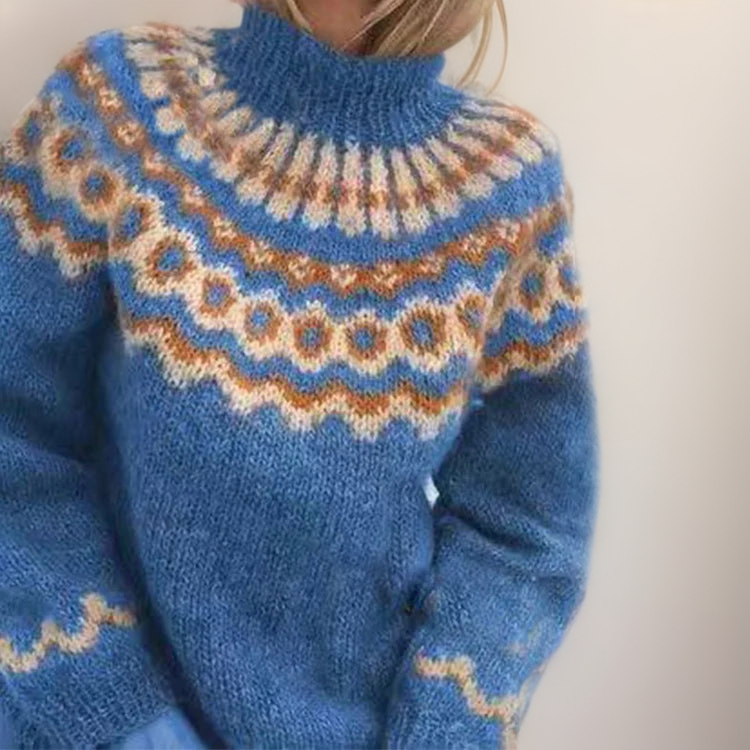 GRACIELA | Suéter de Cuello Alto Jacquard