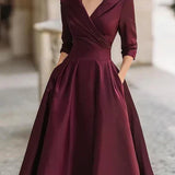 Guillermina | Vestido midi con cuello envolvente
