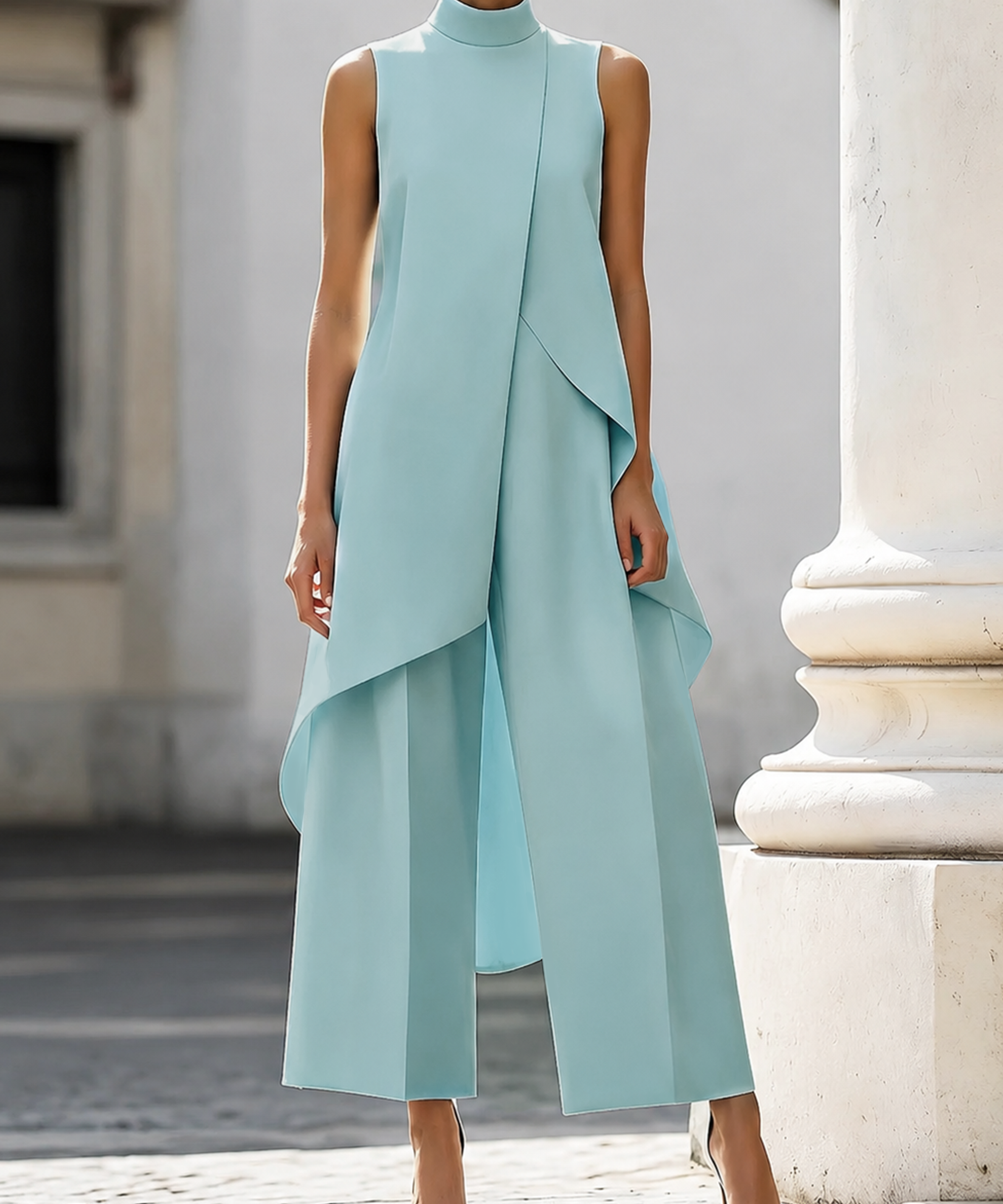 Elena | Conjunto de ceremonia con pantalón de pierna ancha