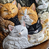 Rosario | Bolso de mano acolchado con gatos dormidos