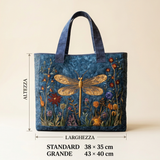 Esmeralda | Bolso acolchado con libélula dorada