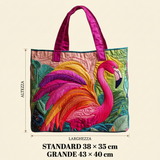 Azucena | Bolso acolchado con flamenco arcoíris
