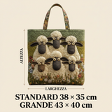 Marisol | Bolso acolchado con cinco ovejas