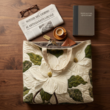 Cecilia | Bolso acolchado con magnolias blancas
