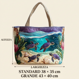 Erika | Bolso acolchado con tortugas marinas y conchas