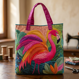 Azucena | Bolso acolchado con flamenco arcoíris