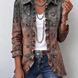 Brenda | Chaqueta de denim degradado con volantes