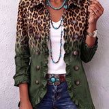 Yaretzi | Blazer de leopardo degradado con volantes