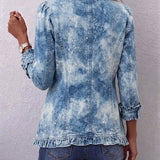 Sofía | Chaqueta de denim degradado con volantes