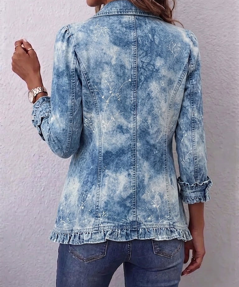Sofía | Chaqueta de denim degradado con volantes