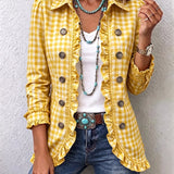 Aurora | Chaqueta de cuadros vichy con volantes
