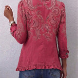 Lorena | Chaqueta de cachemira con volantes