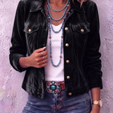 Leticia | Chaqueta de terciopelo con cuello entallado