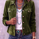 Leticia | Chaqueta de terciopelo con cuello entallado
