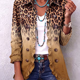 Yolanda | Chaqueta blazer leopardo con volantes