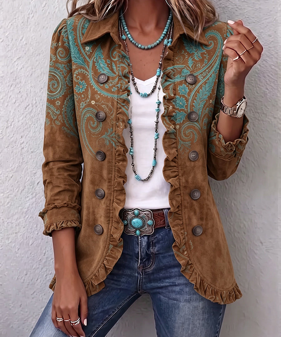 Rocío | Chaqueta de cachemira con volantes