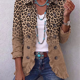 Araceli | Chaqueta leopardo con degradado y volantes