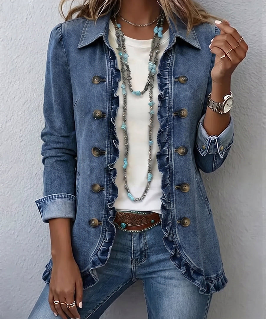 Perla | Chaqueta vaquera con volantes
