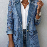 Jazmín | Blazer holgado con encaje floral