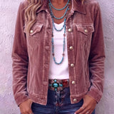 Leticia | Chaqueta de terciopelo con cuello entallado