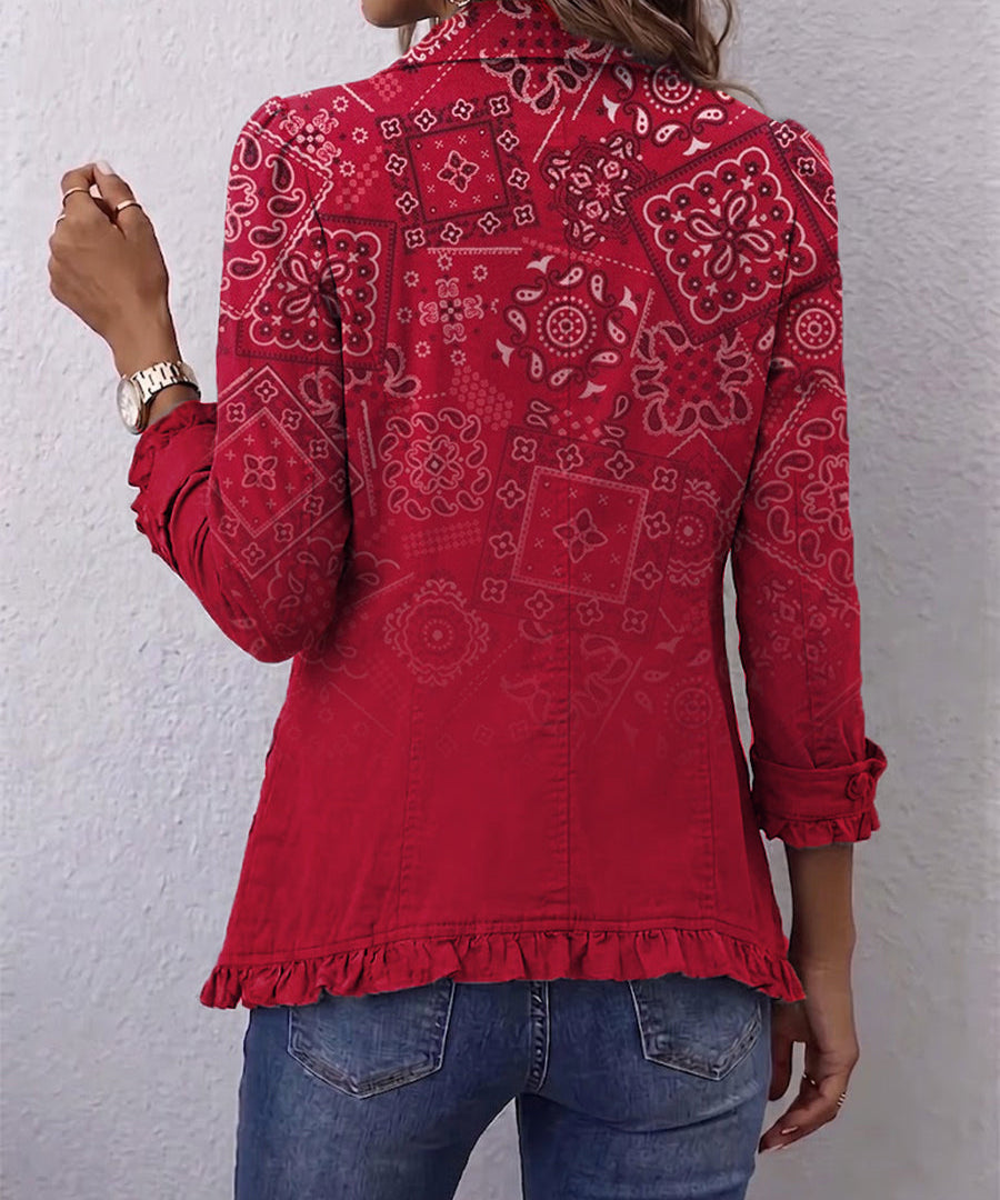 Rosario | Chaqueta de cachemira con volantes