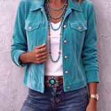 Leticia | Chaqueta de terciopelo con cuello entallado